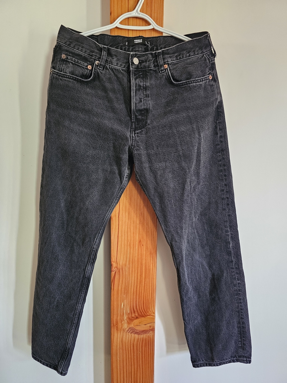 Pernille x Mango Limited Edition Black Denim Straight Leg Jeans - Size 8
